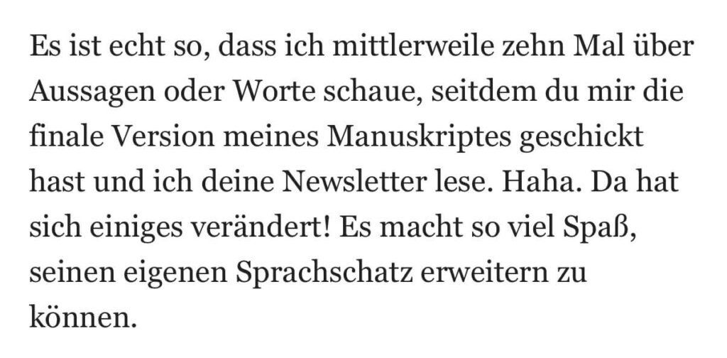 Screenshot E-Mail Claudia