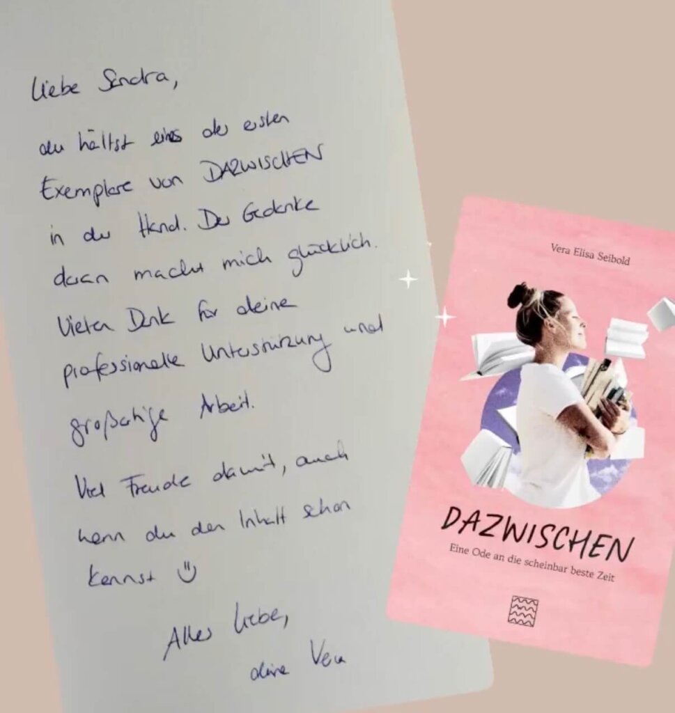 Screenshot persönliches Feedback von Vera Seibold zu „Dazwischen“